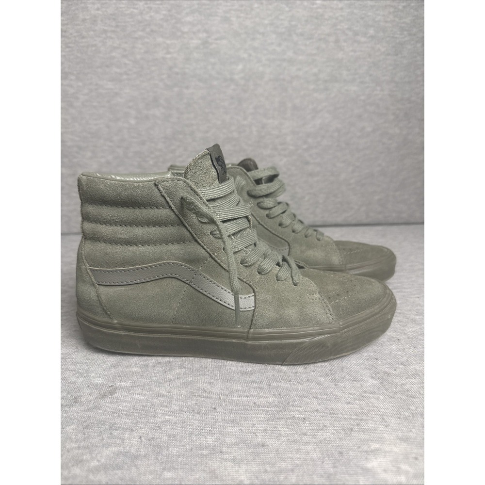 Vans Sk8 High Mono Olive Green Suede High Top Shoes Men's Size 6.5 Womens Size 8